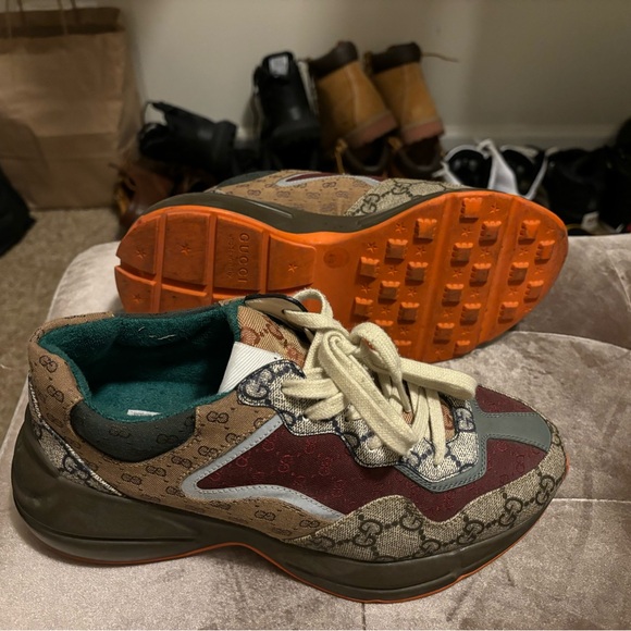 AUTHENTIC!!! Gucci multicolor sneakers Men sz 4.5. Runs a bit big - Picture 7 of 7